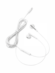 Наушники проводные гарнитура для айфона с микрофоном Орбита OT-ERG61 Белые